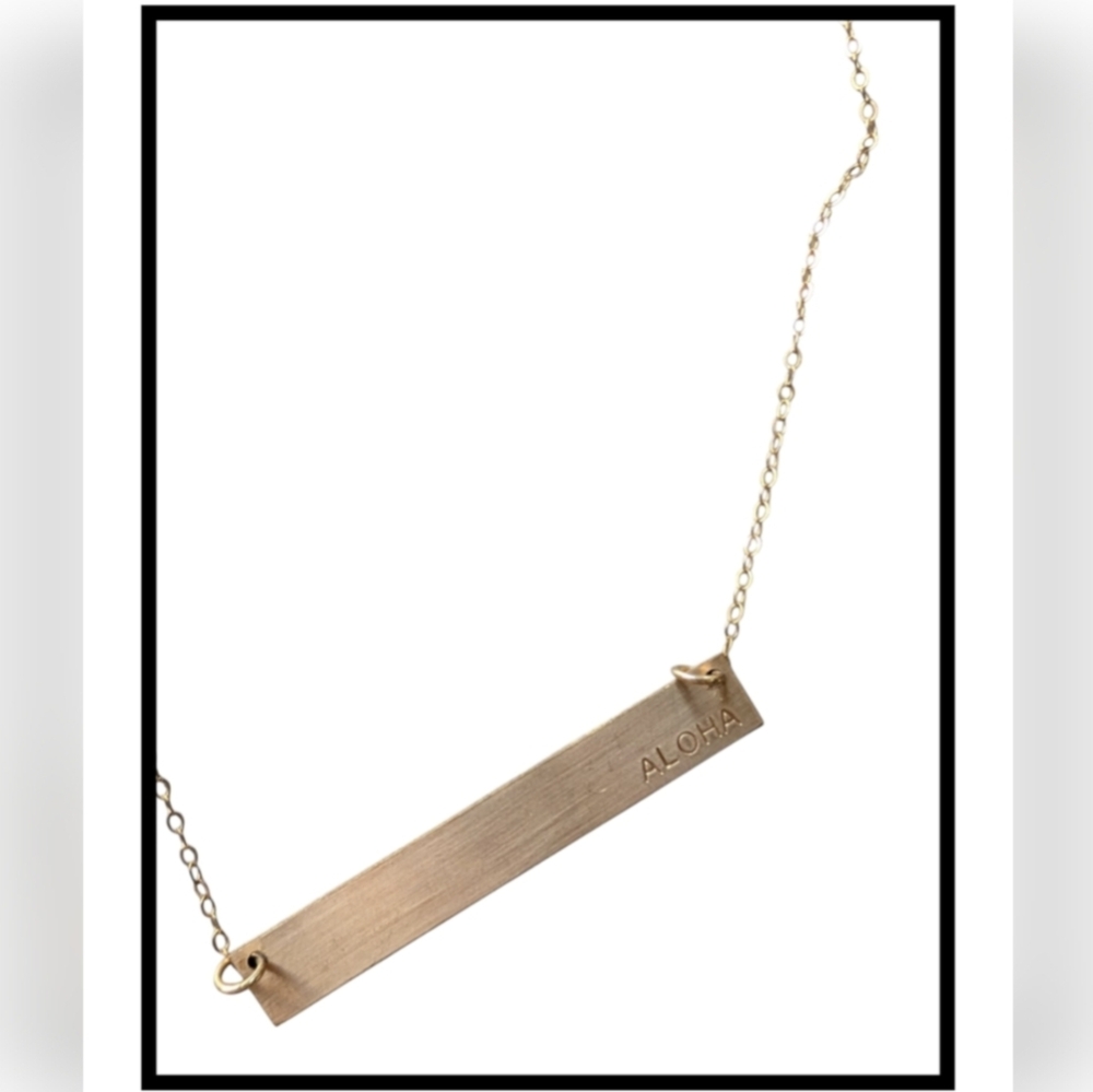 'ALOHA' Bar Necklace
